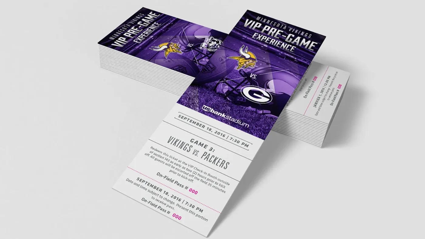 Minnesota Vikings VIP pre-game ticket