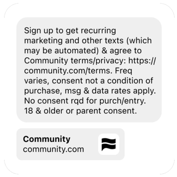 Consent-to-Receive Consent-to-Receive