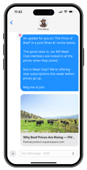 Five Marys Text Message 1