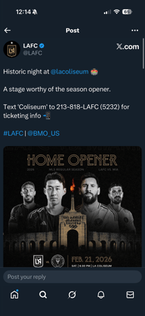 LAFC social post